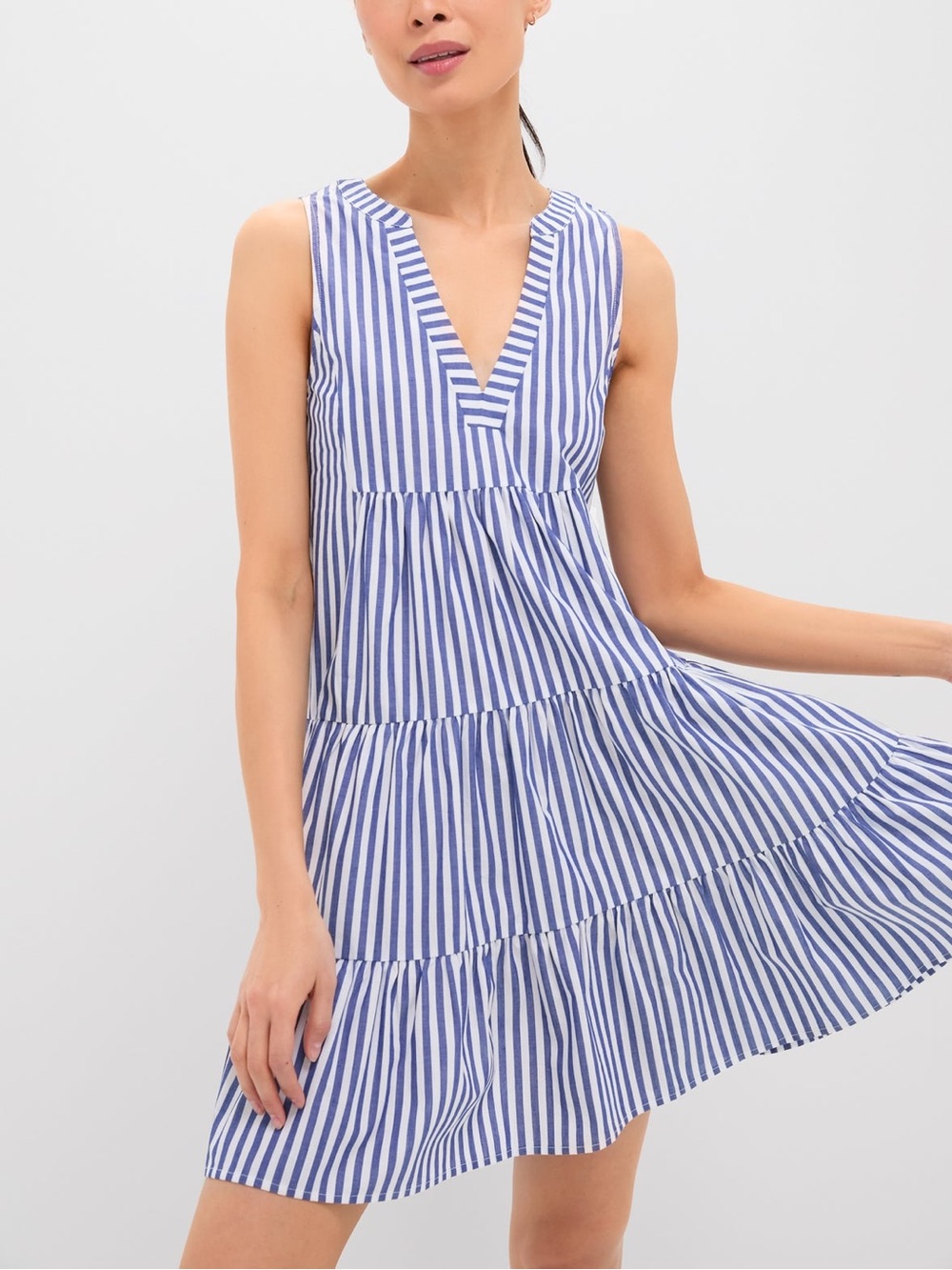 Tuckernuck Pomander Place Blue White Stripe Sleeveless Kenzo Dress Size XL
